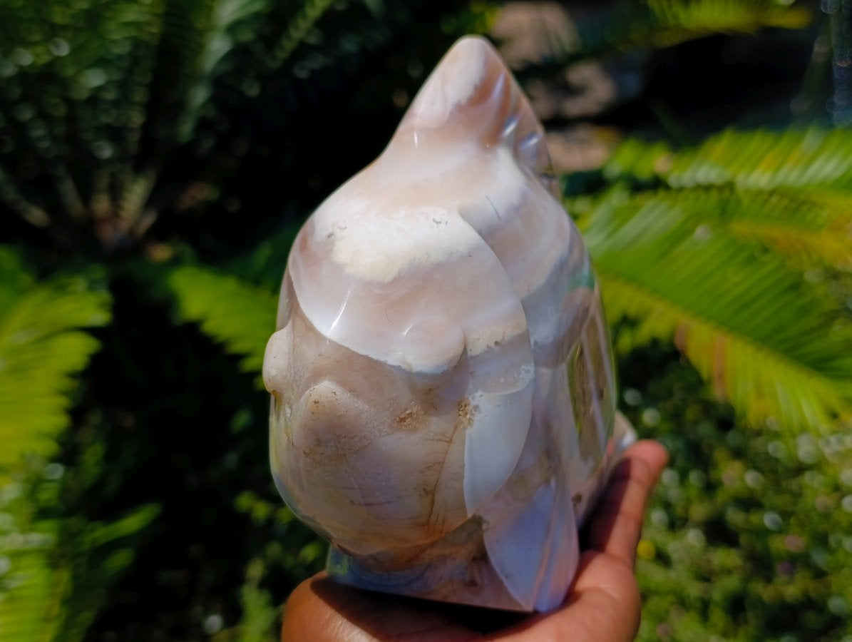 Hand Made Zebra Agate Fish Carving x 1 From Madagascar