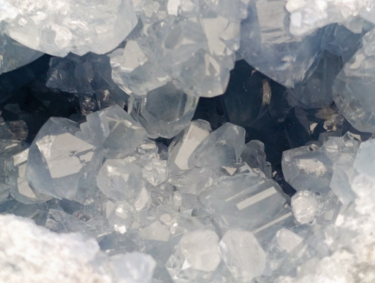 Natural Blue Celestite Geode Specimen x 1 From Sakoany, Madagascar