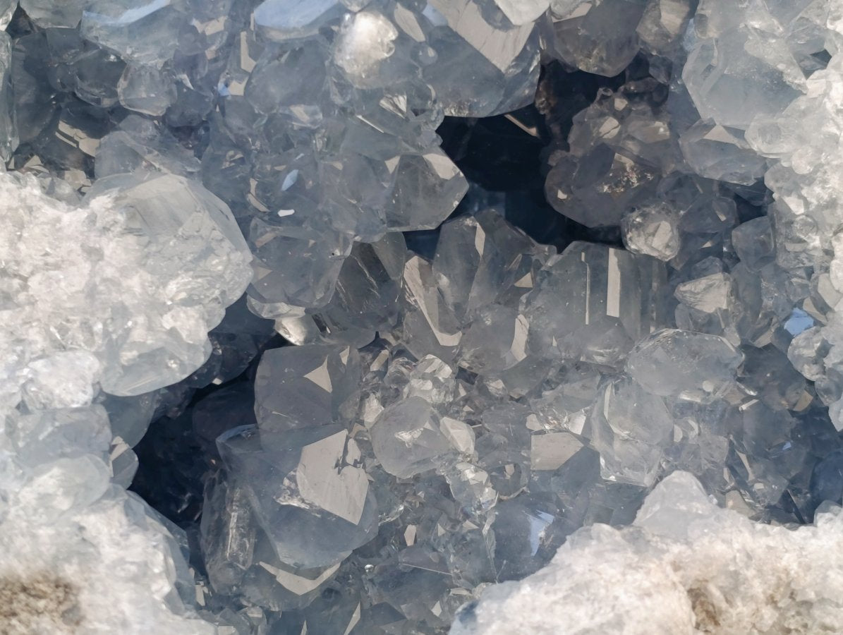 Natural Blue Celestite Geode Specimen x 1 From Sakoany, Madagascar