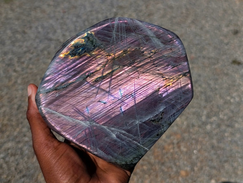 Polished Labradorite Standing Free Form x 1 From Madagascar