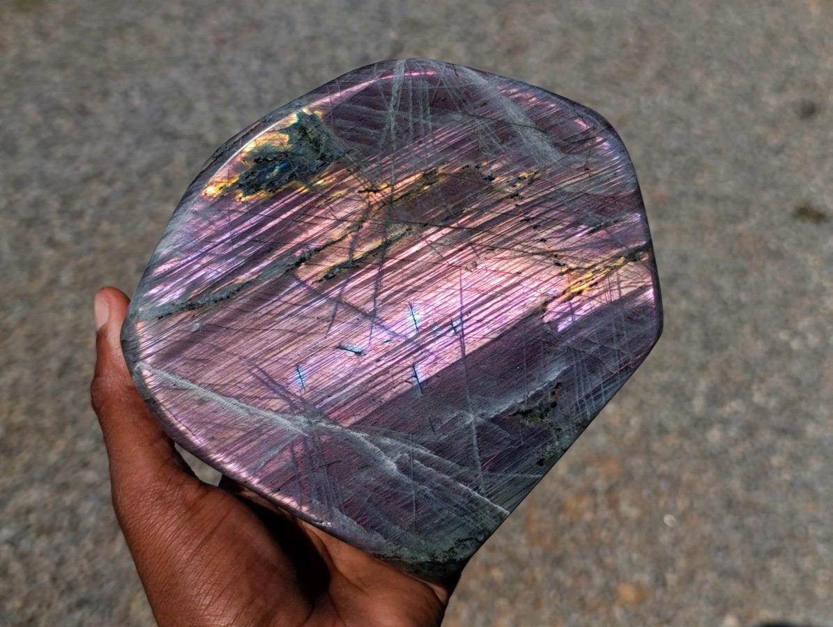 Polished Labradorite Standing Free Form x 1 From Madagascar