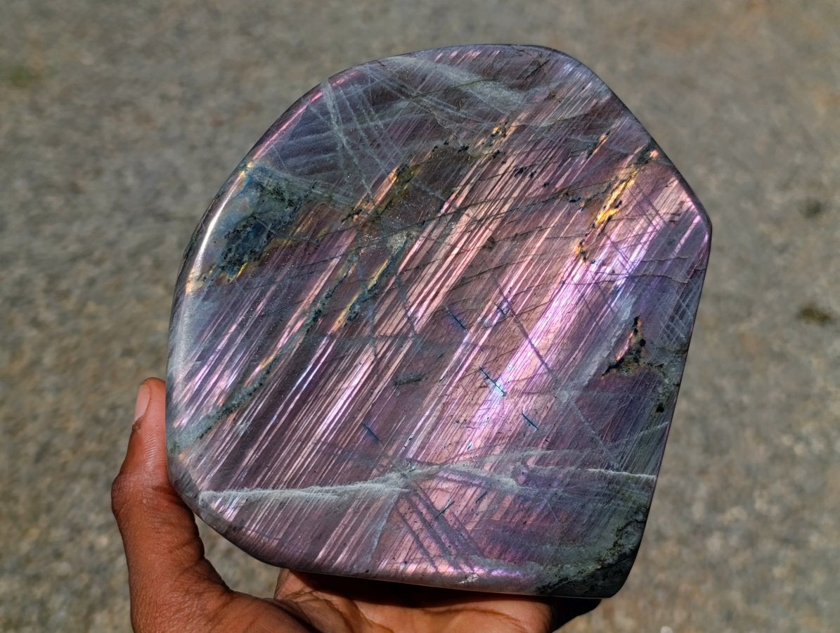 Polished Labradorite Standing Free Form x 1 From Madagascar