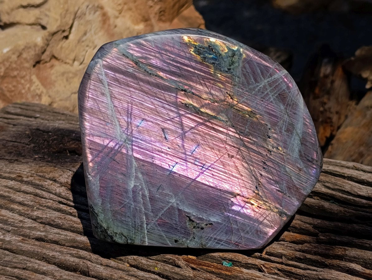 Polished Labradorite Standing Free Form x 1 From Madagascar