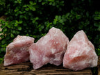 Natural Cobbed Rose Quartz Specimens x 3 From Northern Cape, South Africa