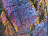 Polished Rare Purple Sunset Flash Labradorite Standing Free Forms x 3 From Madagascar