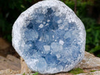 Natural Blue Celestite Geode Specimens x 2 From Sakoany, Madagascar