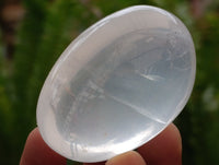 Polished Girasol Pearl Quartz Palm Stones x 20 From Ambatondrazaka, Madagascar