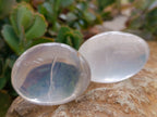 Polished Girasol Pearl Quartz Palm Stones x 20 From Ambatondrazaka, Madagascar