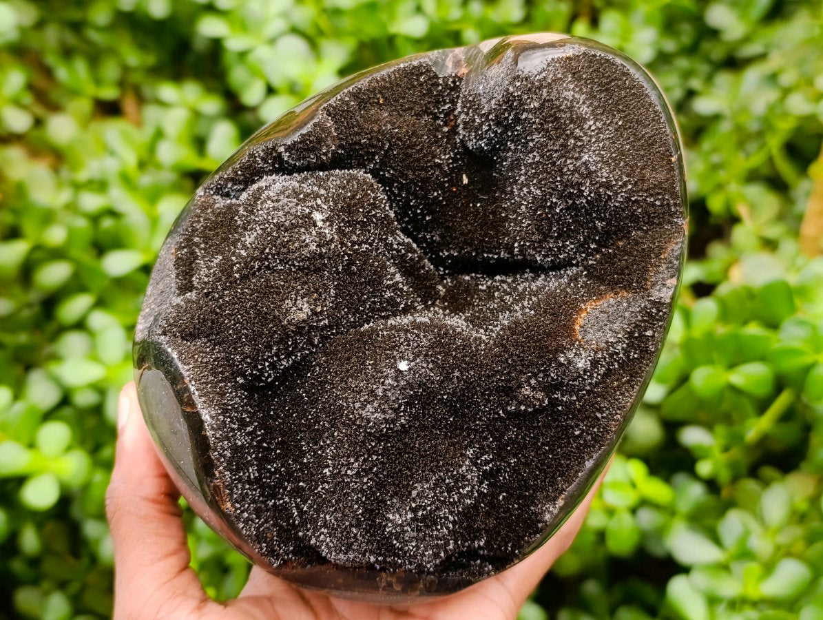 Polished Septerye Sauvage "Dragons Egg" Geode x 1 From Mahajanga, Madagascar