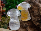 Polished Clear Quartz Mushrooms x 13 Madagascar