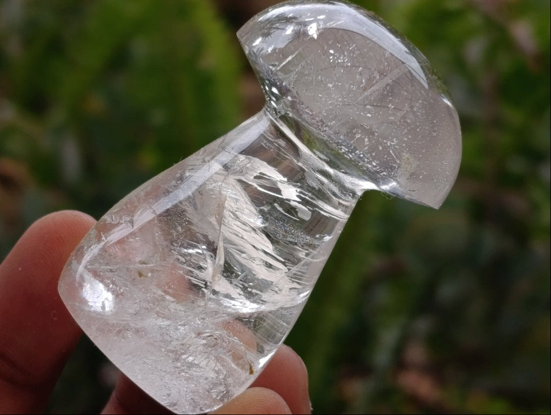 Polished Clear Quartz Mushrooms x 13 Madagascar