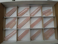Polished Gemmy Rose Quartz Crystals x 15 From Madagascar