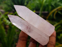 Polished Gemmy Rose Quartz Crystals x 15 From Madagascar