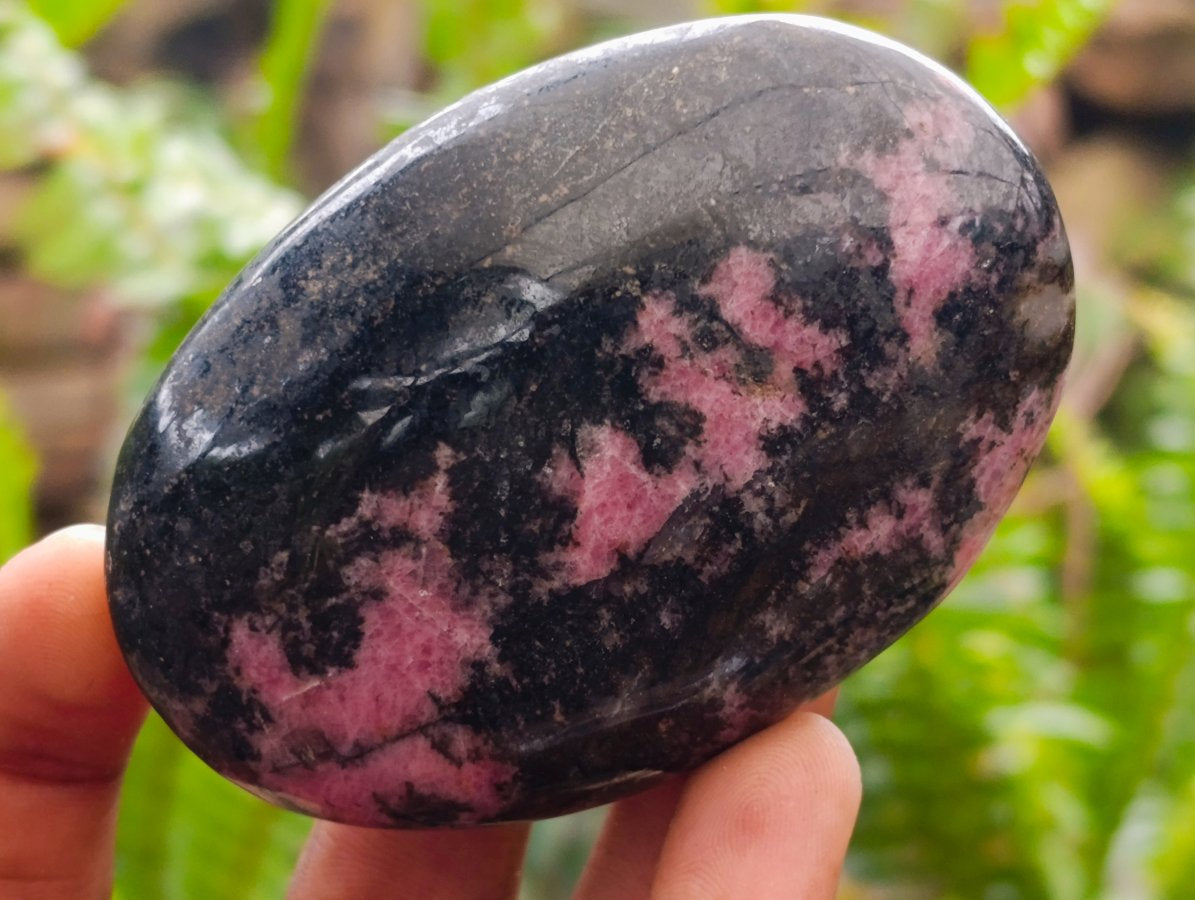 Polished Mixed Multi Mineral Palm Stones x 12 From Madagascar