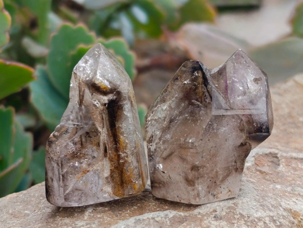 Polished Mixed Window Crystals x 18 From Akansobe, Madagascar