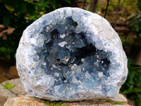 Natural Blue Celestite Geode Specimens x 1 From Sakoany, Madagascar
