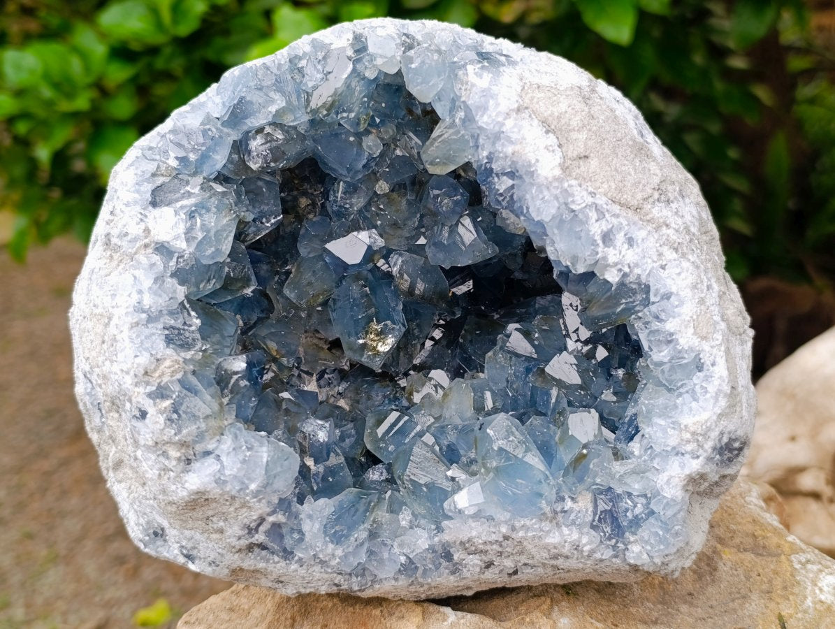 Natural Blue Celestite Geode Specimens x 1 From Sakoany, Madagascar