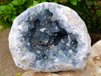 Natural Blue Celestite Geode Specimens x 1 From Sakoany, Madagascar