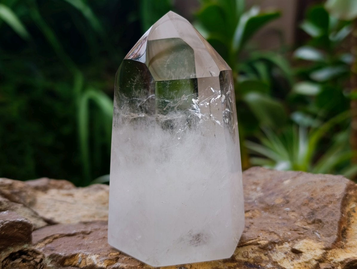 Polished Clear and Smokey Quartz Crystals x 3 From Akansobe, Madagascar