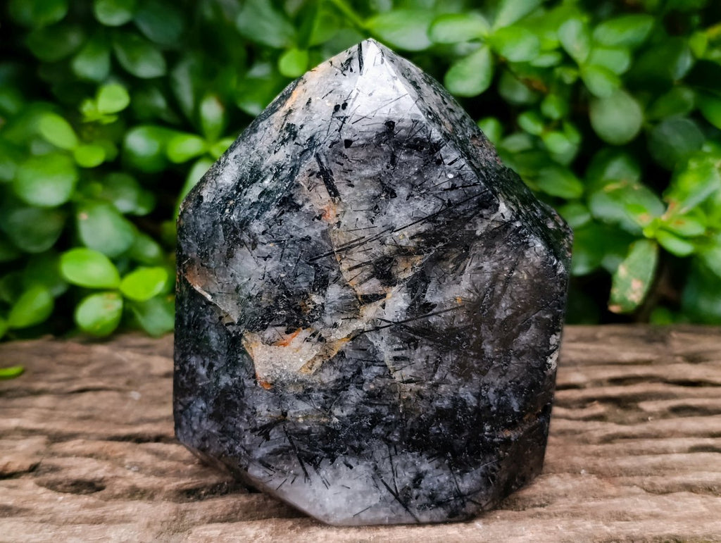 Polished Tourmalinated Inclusion Quartz Crystal x 1 From Madagascar