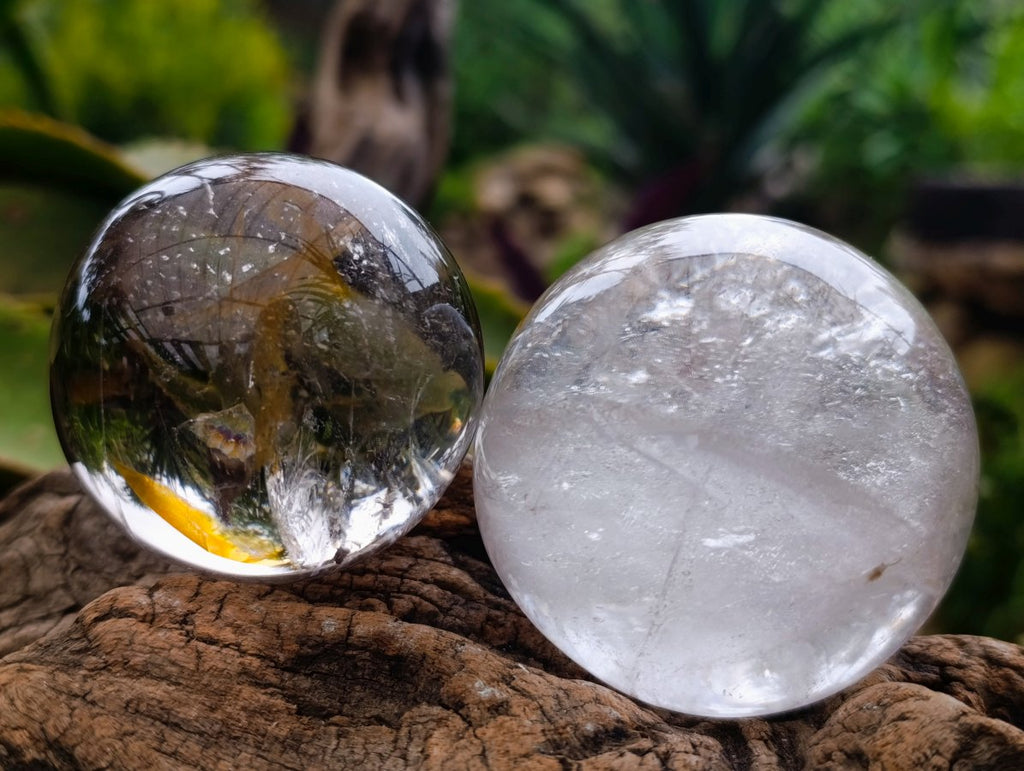 Polished Clear Quartz Crystal Balls x 6 From Madagascar