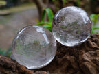 Polished Clear Quartz Crystal Balls x 6 From Madagascar