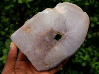 Polished Agate Amethyst Geodes x 2 From Maintirano, Madagascar