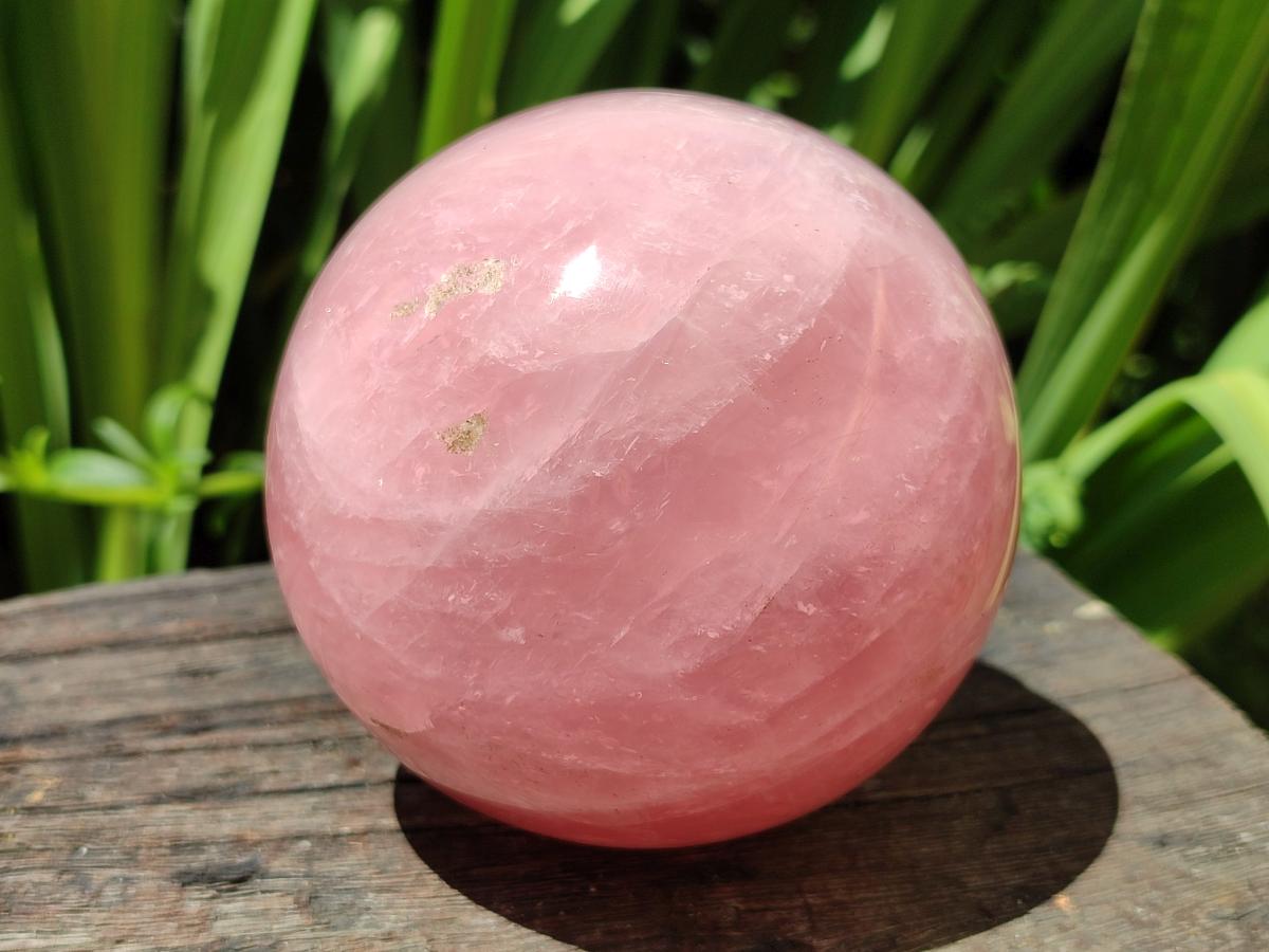 Polished Gemmy Star Rose Quartz Spheres x 2 From Madagascar