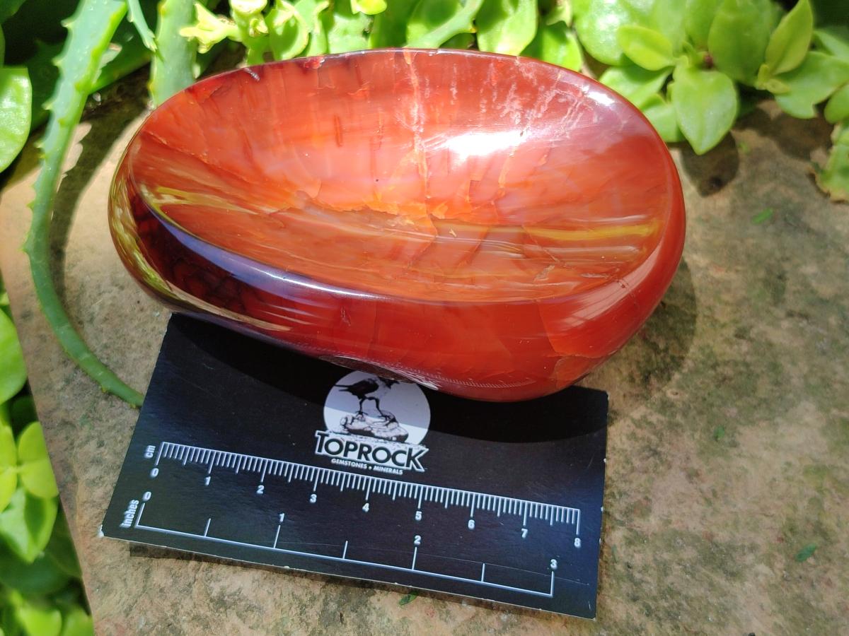 Polished Carnelian Agate Gemstone Bowls x 6 From Madagascar