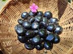 Polished Mini Black Tourmaline Free Forms x 35 From Madagascar