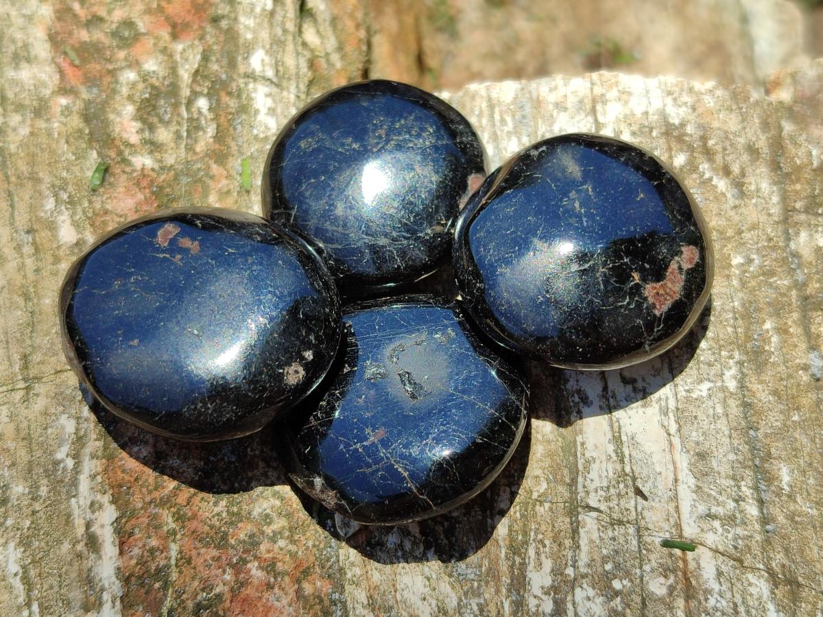 Polished Mini Black Tourmaline Free Forms x 35 From Madagascar