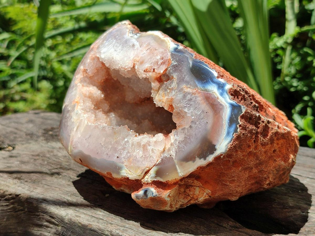 Polished Large Agate with Crystalline Geode x 1 From Maintirano, Madagascar
