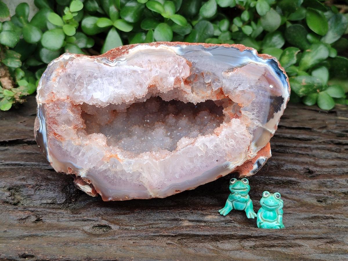 Polished Large Agate with Crystalline Geode x 1 From Maintirano, Madagascar