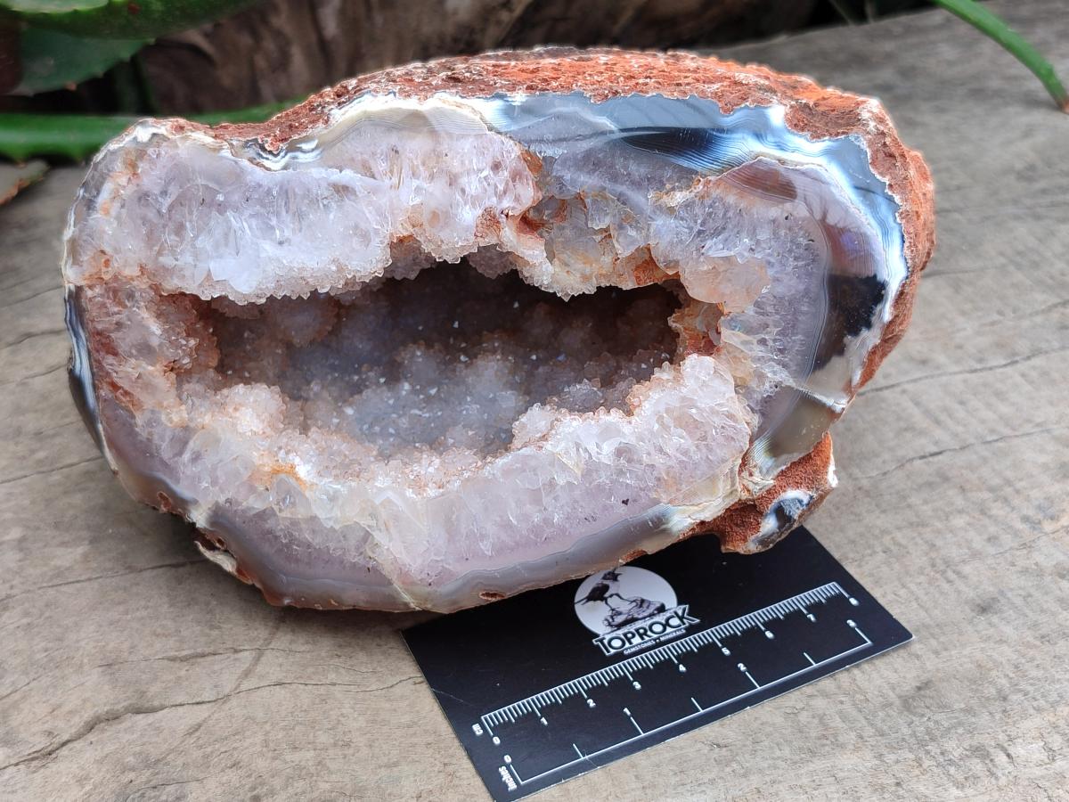 Polished Large Agate with Crystalline Geode x 1 From Maintirano, Madagascar