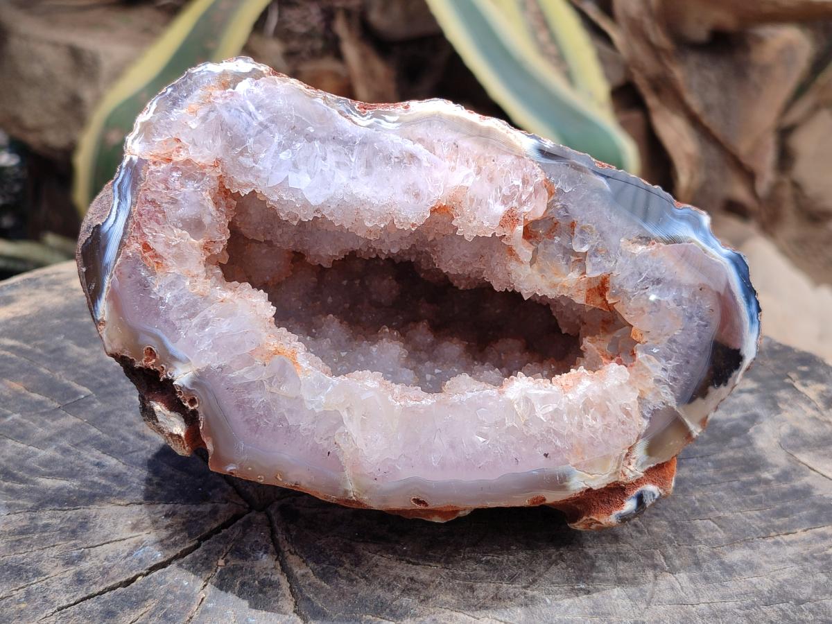 Polished Large Agate with Crystalline Geode x 1 From Maintirano, Madagascar