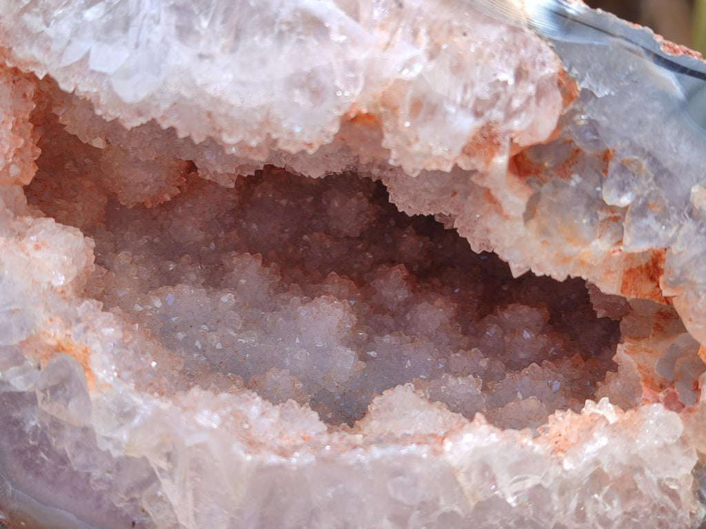 Polished Large Agate with Crystalline Geode x 1 From Maintirano, Madagascar