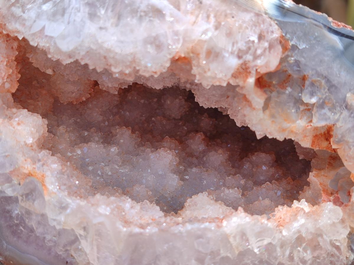 Polished Large Agate with Crystalline Geode x 1 From Maintirano, Madagascar