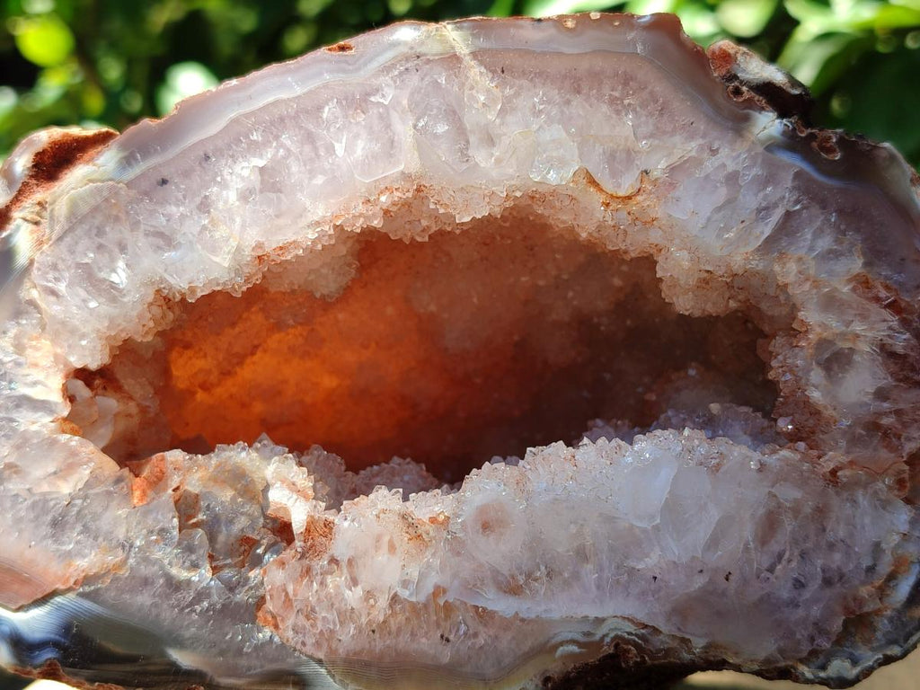 Polished Large Agate with Crystalline Geode x 1 From Maintirano, Madagascar