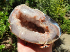Polished Large Agate with Crystalline Geode x 1 From Maintirano, Madagascar