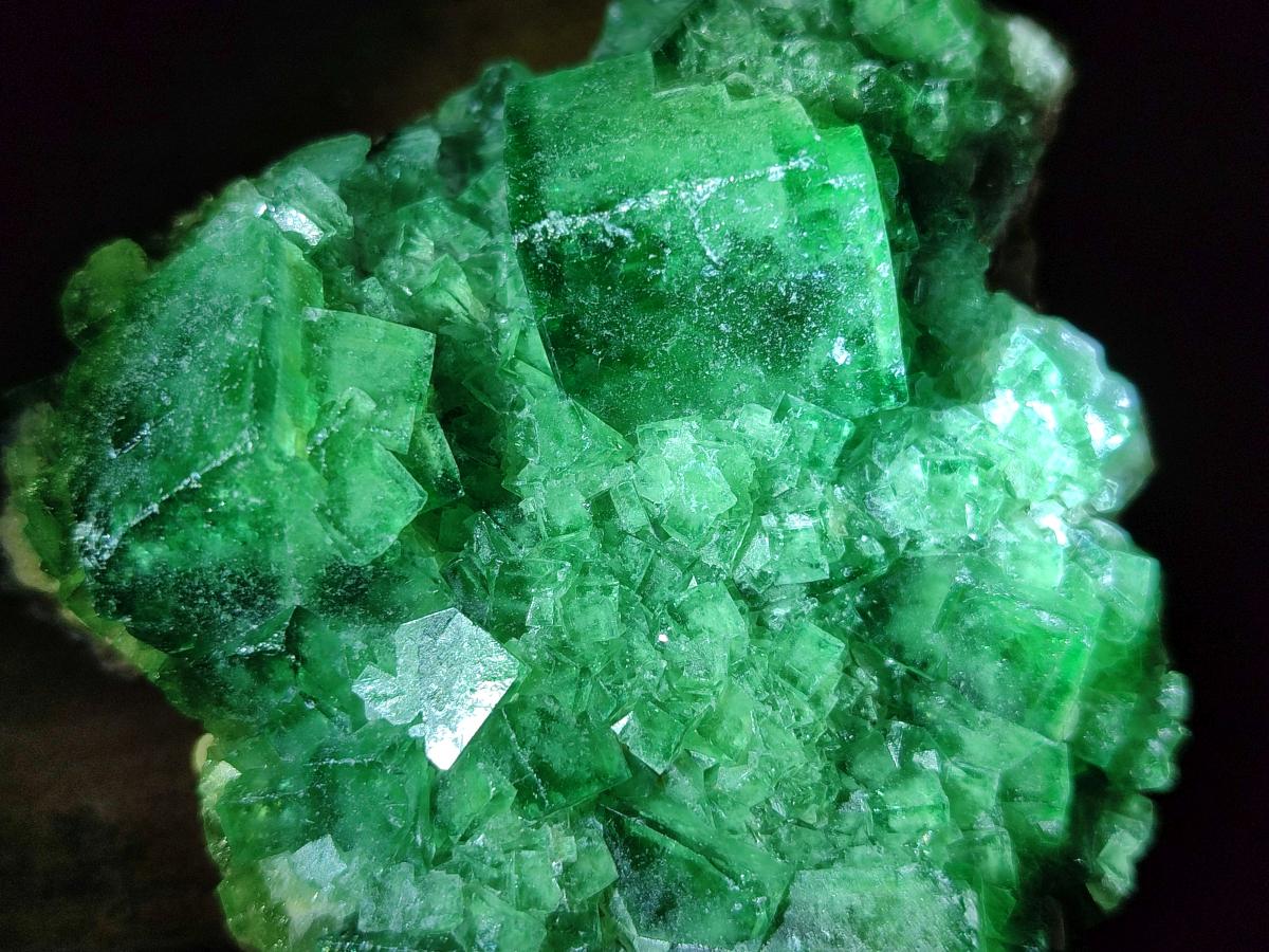 Natural Cubic Green Fluorite Cluster Specimen x 4 From Mandrosonoro, Madagascar