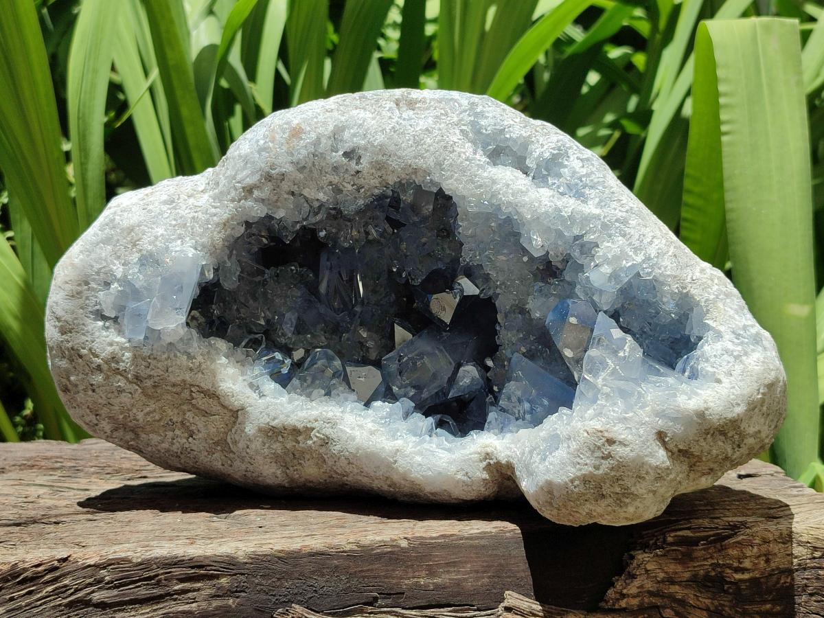 Natural Blue Celestite Geode Specimen x 1 From Sakoany, Madagascar