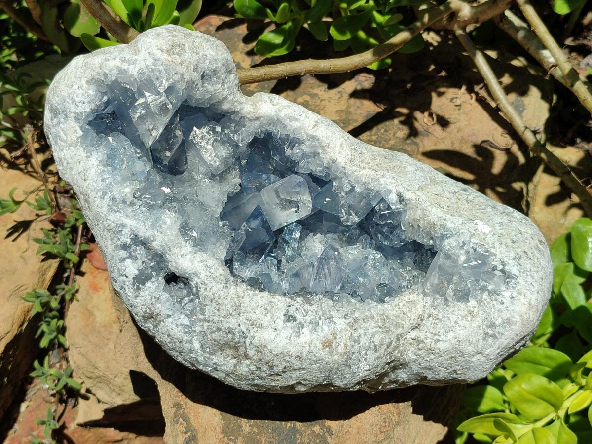 Natural Blue Celestite Geode Specimen x 1 From Sakoany, Madagascar