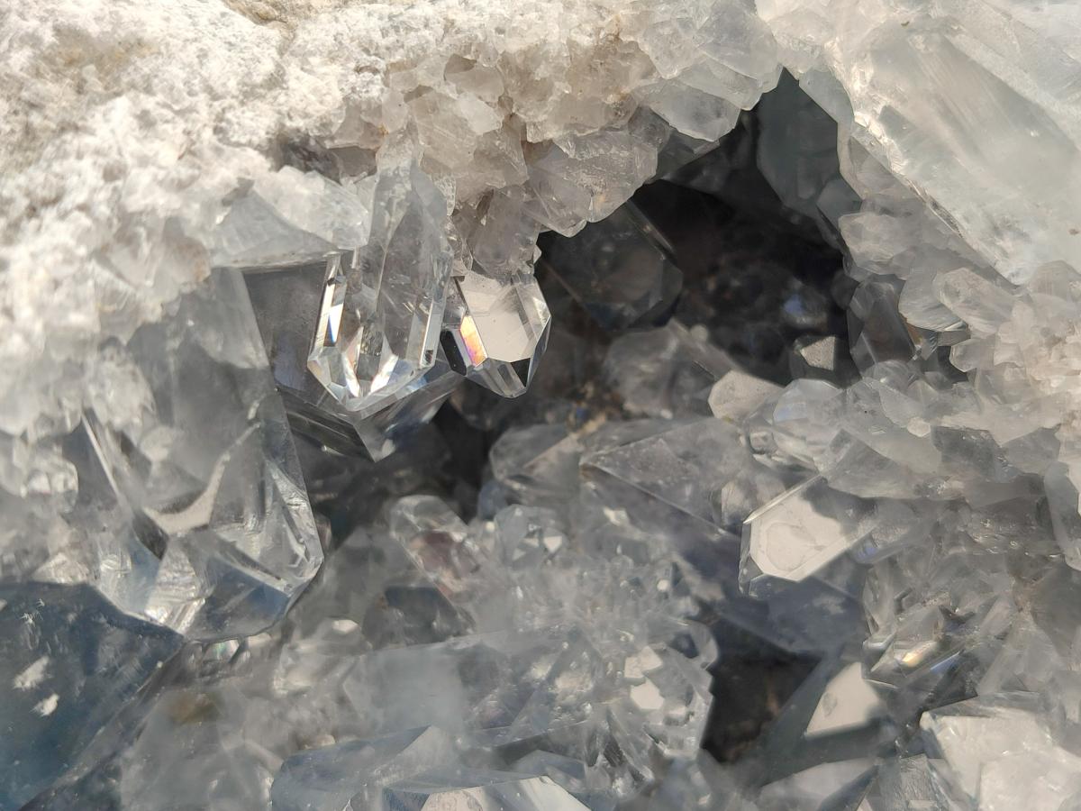 Natural Blue Celestite Geode Specimen x 1 From Sakoany, Madagascar
