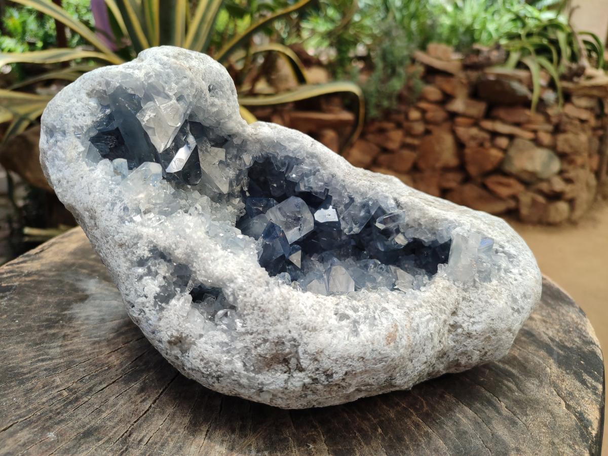 Natural Blue Celestite Geode Specimen x 1 From Sakoany, Madagascar