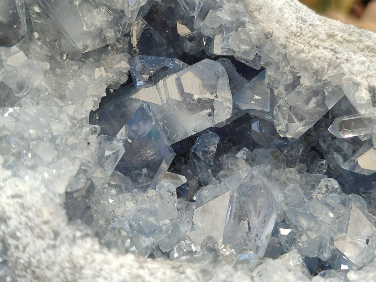 Natural Blue Celestite Geode Specimen x 1 From Sakoany, Madagascar