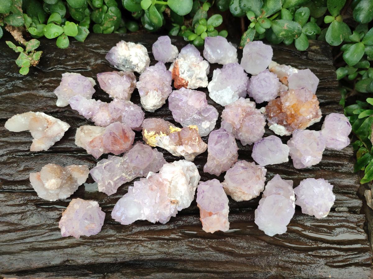 Natural Sunburst Amethyst Spirit Crystals x 50 From Boekenhouthoek, South Africa