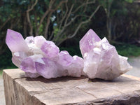 Natural Jacaranda Amethyst Crystal Clusters x 3 From Mumbwa, Zambia
