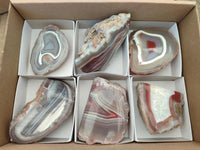 Polished Red Shashe River Agate Nodules x 6 From Shashe River, Zimbabwe