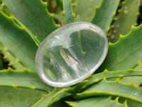 Polished Girasol Pearl Quartz Palm Stones x 12 From Ambatondrazaka, Madagascar