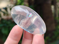 Polished Girasol Pearl Quartz Palm Stones x 12 From Ambatondrazaka, Madagascar